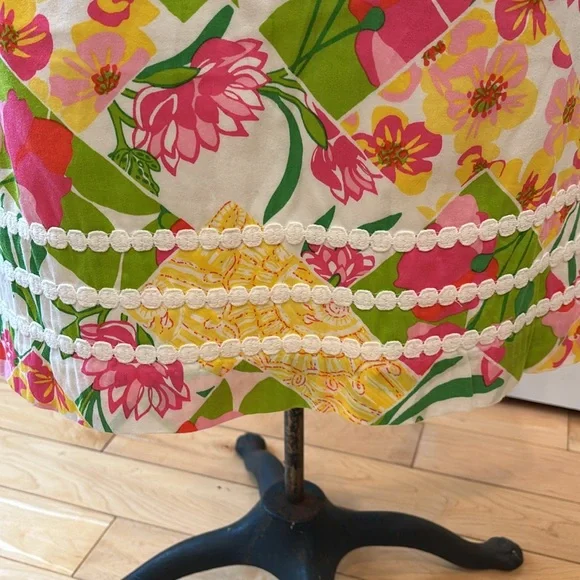 Lilly Pulitzer Fully Limned Yellow Pink Embellished Mini Pencil Skirt - Picture 3 of 10